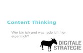 Content Thinking - wenn man Content Strategie ernst nimmt