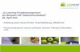 Eichler/Lehmkuhl: E-Learning Projektmanagement  am Beispiel LHS Telekommunikation