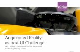 Augmented reality as next UI Challenge