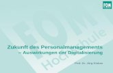 Zukunft des Personalmanagements - Auswirkungen der Digitalisierung