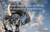 Schweizer Steueragenda bis 2019: Zwölf neuzeitliche Aufgaben für Herkules