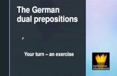 The German dual prepositions   - your turn to practise