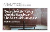 Analytics Grundlagen: Durchführung statistischer Untersuchungen