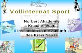 Vollinternat Sport -  · PDF fileVollinternat Sport Norbert Akademie Knechtsteden Investition in die Zukunft des Kreis Neuss
