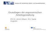 PD Dr. Ulrich Glitsch, IFA, Sankt Augustin - lak-nds.net · PDF fileU. Glitsch, Institut für Arbeitsschutz der Deutschen 3 Gesetzlichen Unfallversicherung (IFA) Definition Ergonomie