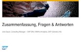 Zusammenfassung, Fragen & · PDF fileIm Rahmen des Services werden durch SAP HANA- und SAP BW-Spezialisten die Einsatzmöglichkeiten ... HA350 07.12.15 –08.12.15 SAP Zürich HA360