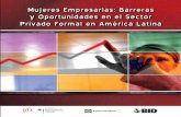 Mujeres Empresarias: Barrerassiteresources.worldbank.org/INTLACREGTOPPOVANA/Resources/8404… · Opportunities in the Formal Private Sector in Latin America and ... de Fortalecimiento