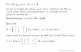 Der Rang einer Matrix A - fbmn.h-da.deochs/mathe2/skript/matrizen13b.pdf · Der Rang einer Matrix A ist gleich Anzahl der Zeilen ungleich 0, nachdem die Matrix durch elementare Zeilenoperationen