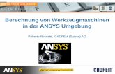 Berechnung von Werkzeugmaschinen in der ANSYS  · PDF fileBerechnung von Werkzeugmaschinen in der ANSYS Umgebung Roberto Rossetti, CADFEM (Suisse) AG