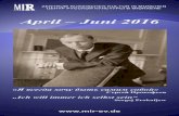 April – Juni 2016 - mir-ev.de · PDF fileМарии Рильке (1875-1926) и писательницы Лу Андреас-Саломе ... «Говорит Ленинград»,