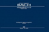 Johann Sebastian BACH -   · PDF fileBACHJohann Sebastian Magnificat in D BWV 243 Stuttgarter Bach-Ausgaben Urtext Carus 31.243