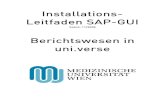 Installations- Leitfaden SAP-GUI - · PDF fileWindows 2000 SP4 Windows XP SP2 ... Als „Benutzerkennung“ geben Sie „uni“ ein sowie als „Passwort ... - SAP-GUI ermöglicht