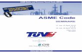 ASME Code - tuev- .ASME Code â€“ Section V Zerst¶rungsfreie Pr¼fung Mittwoch, 13. April 2016 ASME â€“ B31.3 & B31.1 Rohrleitungen Donnerstag, 14. April 2016 ASME Code