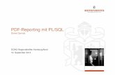 PDF-Reporting mit PL/SQL - · PDF fileEinblick ins Reporting Management des Private Bankings 3 16.09.2014 PDF-Reporting mit PL/SQL Allgemein • Reporting Modul ist komplett integriert