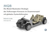 Die Modul-Baukasten-Strategie des Volkswagen · PDF fileMQB Die Modul-Baukasten-Strategie des Volkswagen-Konzerns im Zusammenspiel mit globalen Systemlieferanten Hubertus Lemke Volkswagen