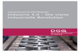 dgq.de - Industrie 4.0 – Die vierte Industrielle Revolution · PDF file2 ˜˚˛˝˙ˆˇ˘ Expert Von Felix Artischewski Die heutige Produktion steckt in der Kapazitätsfalle. Die