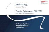Oracle Primavera P6EPPM Lizenzierungsproblematiken (BSC... · und/oder Nutzer, (i) die nicht bereits für das Primavera P6 Enterprise Project Portfolio Management-Programm lizenziert