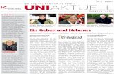 Liebe OV, ich will nicht mehr UNI Zeitung der Universität ... · PDF filetik,nicht als Ersatz“,stellt Christi- ... Nr. 7 Mai 2012 UNIAKTUELL Ausgabe 1/2012 ... ein Semester länger