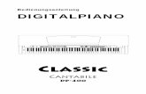 Classic - Musikhaus Kirstein · PDF fileAkkord Methode: Fingered & Piano Mode Song erlernen: Drei Lektionen der Lernmethode 1/2/3, linke und rechte Hand Auswahl, und die Zensur Funktion