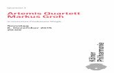 Artemis Quartett Markus Groh - koelner- · PDF file2 PROGRAMM Johann Sebastian Bach 1685 – 1750 / Astor Piazzolla 1921 – 1992 Partita für Trio zusammengestellt und arrangiert