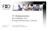 11. Komponenten Grundlagen der Programmierung 1 (Java) · PDF file11. Komponenten Prof. Dr. Bernhard Humm FH Darmstadt, 10. Januar 2006 Grundlagen der Programmierung 1 (Java) Fachhochschule