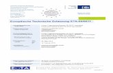 Europäische Technische Zulassung ETA-05/ · PDF fileProxan Fugendichtstoffsystem PK 25 ST (standfesi) ... E u ro p ä is c h e o rg a n is a t lo n European organisation for für