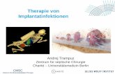 Therapie von Implantatinfektionen - PEG- · PDF fileTherapie von Implantatinfektionen. Andrej Trampuz . Zentrum für septische Chirurgie . Charité – Universitätsmedizin Berlin