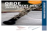 OBOEINSTRUMENT DES SHÄLFTE - landesmusikrat · PDF filegenug Oboe gegeben hat, der darf sich schon auf 2018 freuen, dann ... Mahler, Strauss, Ravel — sie alle haben die Oboe wirkungsvoll