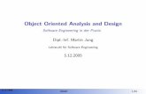 Object Oriented Analysis and Design … · OOAD 12/15. logo Weitere Detaillierungsm¨oglichkeiten I Stereotypen I Verwendung von Entwurfsmustern I Erstellung fachspeziﬁscher Modellklassen