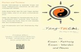 Yang-TaiChiyang-taichi.de/Flyer/Flyer_20130322.pdf · Was ist Tai Chi Chuan? Erlernen Sie Tai Chi Chuan - eine alte chinesische Bewegungskunst, die ursprünglich als Kampfkunst und