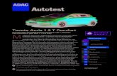 Autotest - ADAC: Allgemeiner Deutscher Automobil-Club · PDF fileAutotest Toyota Auris 1.2 T Comfort Fünftürige Schräghecklimousine der unteren Mittelklasse (85 kW / 116 PS) odifizierte