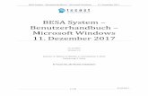 BESA System – Benutzerhandbuch – Microsoft Windows 11 ... · PDF filePostgreSQL 9.5 Web-Browser und Versionen: IE Version 8, 9, 10 und 11 Firefox ab Version 3.6 bis zur aktuellen