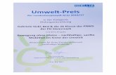 UMWELT Umwelt-Preis der Landeshauptstadt Graz · PDF fileUMWELT Umwelt-Preis der Landeshauptstadt Graz 2016/17 in der Kategorie Bildungseinrichtung Gabriele Sickl, BEd & die 2b Klasse