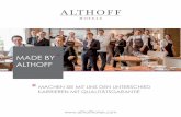 MADE BY ALTHOFF - AMERON Hotels · PDF fileter in unserem Familienunternehmen ... rik, exzellenten Service, ... AMERON Die Welle | Frankfurt AMERON Mountain Hotel