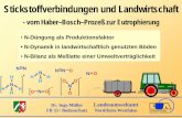 Stickstoffverbindungen und Landwirtschaft - LANUV: Home · PDF fileStickstoffverbindungen und Landwirtschaft - vom Haber–Bosch–Prozeß zur Eutrophierung • N-Düngung als Produktionsfaktor