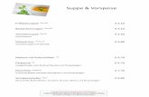 Suppe & Vorspeise - Pizzeria "Mama Mia" | Ihre Pizzeria im ... · PDF fileMama Mia *A,C,G,O. € 11.30 . Tomaten, Mozzarella, Schinken, Broccoli, Artischoken, Mais, Spinat, Ei . Alle