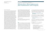 Sepsis: Klinisches Management bei Patienten mit Sepsis · PDF fileDer Anaesthesist 1•2003 | 3 Zusammenfassung Sepsis und septischer Schock sind trotz Fort-schritten in der Intensivmedizin