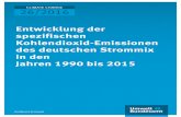 Entwicklung der spezifischen Kohlendioxid-Emissionen des ... · PDF fileDas sind ca. 182 g/kWh oder ca. 24 % weniger als im Jahr 1990. Für das Jahr 2014 auf der Basis vorläufiger