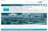 Musik zum Lobe Gottes Vorabendmesse - vkkd- · PDF fileJohn Dowland (1563–1626), Alexandre Tansman (1867–1986) und Leo Brouwer (*1939) in Zusammenarbeit mit der Clara-Schumann-Musikschule
