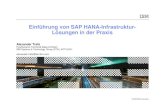 Einführung von SAP HANA-Infrastruktur- Lösungen in der · PDF fileSAP HANA wird zentraler Bestandteil des SAP Lösungspakets werden, dies betrifft Business-Applikationen, Datenanalysesoftware