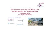 Die Akademisierungder Pflege und Bedeutung für die ... · PDF filePsychiatrischen Klinik ... • Case-Managemen t (Lotsenfunktion)