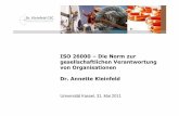 ISO 26000 –Die Norm zur gesellschaftlichen Verantwortung ... · PDF file8 Treffen der internationalen Arbeitsgruppe (unter Einhaltung von „Stakeholder- und Geschlechter-Ausgewogenheit“)