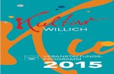 VERANSTALTUNGS- PROGRAMM 2015 - Stadt Willich · PDF filerierende Schlagzeuger wie Joe Morello, Max Roach, Ed Thiegpen weckten Spaji´c Interesse für den Swing-, Main-stream- und