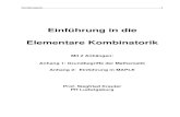 Einführung in die Elementare Kombinatorik - ph · PDF file2 S. Krauter Vorwort des Autors Dieses Skript möchte dem interessierten Leser (Schüler, Studierende, Lehrer, interes-sierte