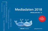 MEDIAPLANUNG Mediadaten 2018 KREATIVITÄT - blue-ocean · PDF filegültig ab 01.01.2018 mediadaten 2018 preisliste nr. 12 begeisterung mediaplanung kreativitÄt know-how fÜr kinderthemen