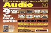 Audio 03 1979 Vergleichstest von 9 Bandmaschinen der ... · PDF fileAudio Test iesige Spulen schwirren und ziehen mit aberwitziger Geschwindigkeit kostbares Magnetband an plumpen Tonköpfen