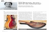 Tone-Werkstatt, Teil drei – Reif für den Saitensprung? · PDF fileDunlop-Nylon-Plektrum, einem großen dünnen dreieckigen Delrin-Clayton und – nicht weniger ... 108 guitar 2/11
