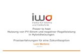 Power to heat Nutzung von PV-Strom und negativer ... · PDF filePower to heat Nutzung von PV-Strom und negativer Regelleistung in Hybridheizungen Praxiserfahrungen für eine Zukunftsoption