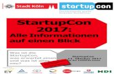 StartupCon  · PDF fileDie Startup Con besteht aus der Startup Expo, Startup City, Workshops, Hackathons, ... 100 Corporate-Ausstellern 200 Speaker 300. Investoren