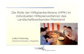 Die Rolle der Hilfeplankonferenz (HPK) im individuellen ...news.eformation.de/v3/client/media/193/data/13366.pdf · Die Rolle der Hilfeplankonferenz (HPK) im individuellen Hilfeplanverfahren